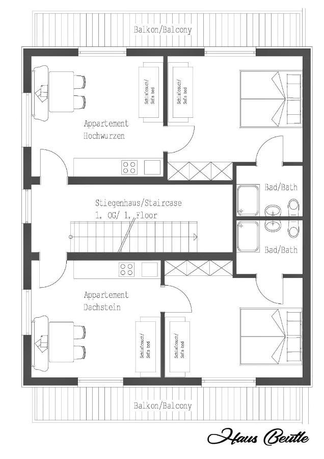 Апартаменты Haus Beutle Шладминг Экстерьер фото